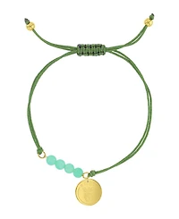 Roxy Waterproof Yellow Heart Pineapple Rd Charm Green Aventurine Adjustable Bracelet