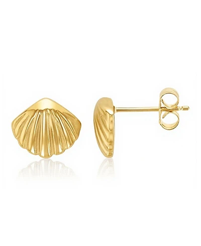 Roxy Waterproof Yellow 12mm Seashell Stud Earrings