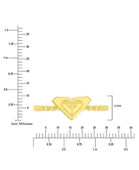 Roxy Waterproof Yellow Triangular Heart Beads Ring