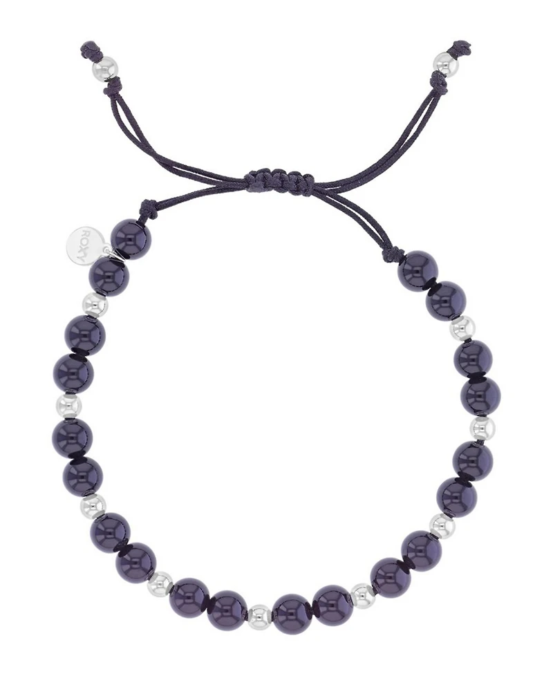 Roxy Waterproof Platinum Black Onyx Adjustable Bracelet