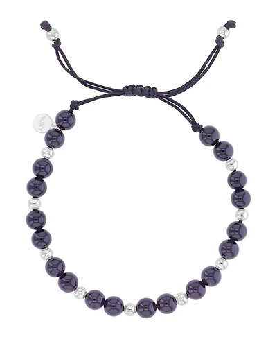Roxy Waterproof Platinum Black Onyx Adjustable Bracelet