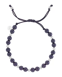 Roxy Waterproof Platinum Black Onyx Adjustable Bracelet