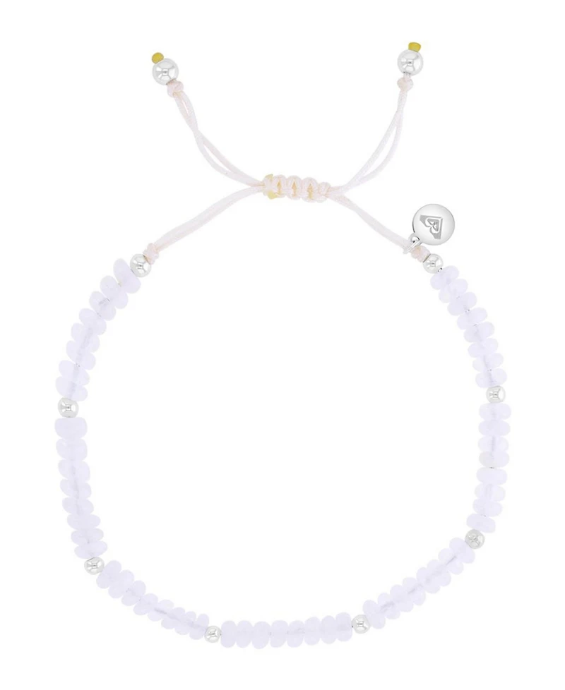 Roxy Waterproof Platinum White Onyx Adjustable Bracelet