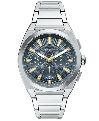 Fossil Men's Everett Chronograph Stainless Steel Watch, 44mm