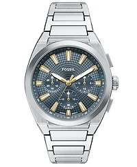 Fossil Men's Everett Chronograph Stainless Steel Watch, 44mm