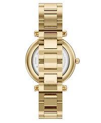Fossil Women's Carlie Three-Hand Gold-Tone Stainless Steel Watch, 35mm