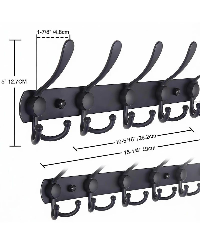 Yigii Stainless Steel 5-Tri Hook Wall Rack, Durable, Anti-Tear, Multi-Purpose