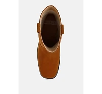 Emberly Suede Square Toe Ankle Boots