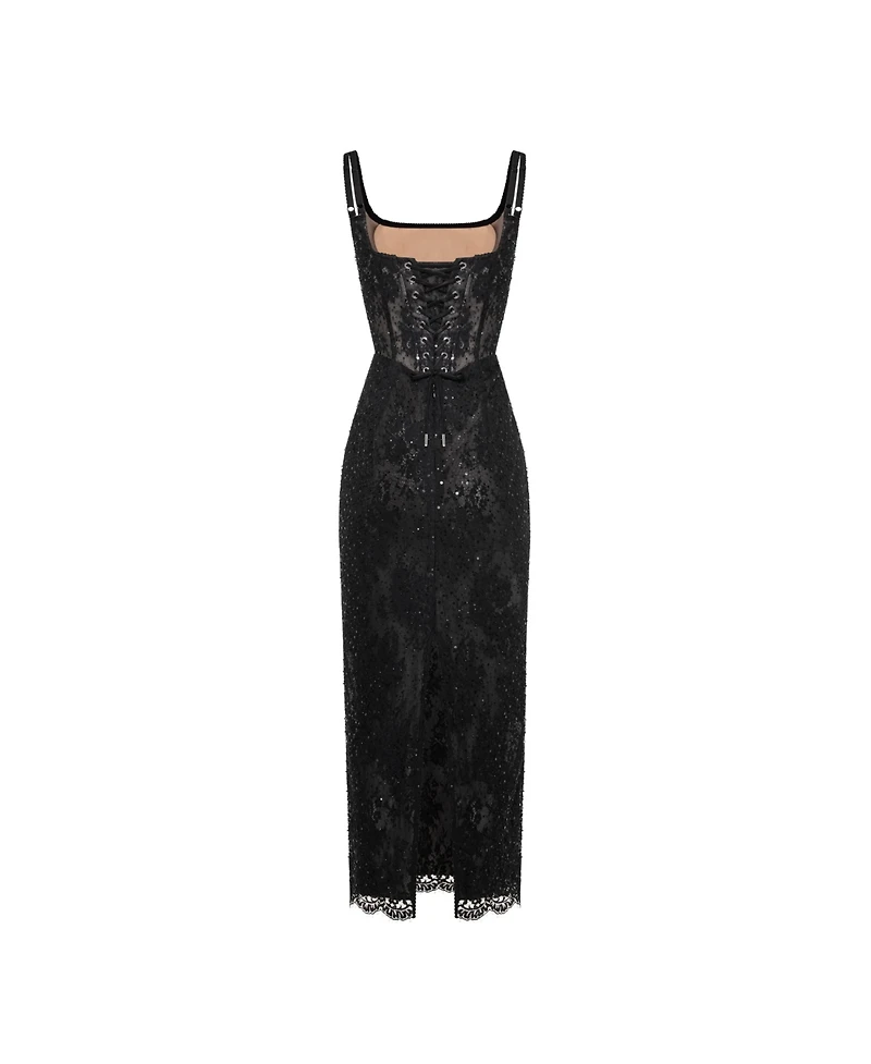 Milla Women's Sequinned Lace Maxi Dress
