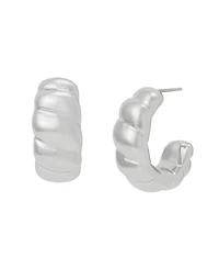 Steve Madden Vintage Textured Hoop Earrings