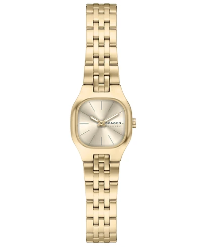Skagen Women's Mellem Micro Quartz Two-Hand Gold Stainless Steel Less Than Watch, 22mm