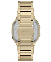 Skagen Men's Mellem Digital Lcd Gold Stainless Steel Watch, 38mm