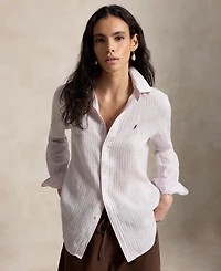Polo Ralph Lauren Women's Classic Fit Striped Spread Collar Shirt