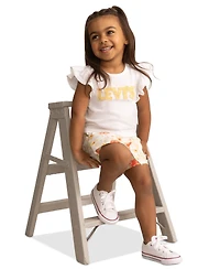 Levi's Girls' 4-6X Ruffle Knit Top and Skort, 2-Piece Set