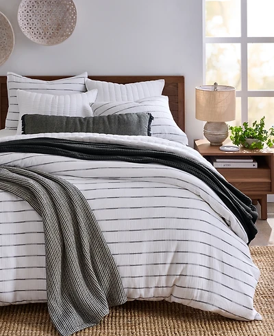 Oake Haven Striped Shadow 3-Pc. Comforter Set, Full/Queen, Macy's Exclusive