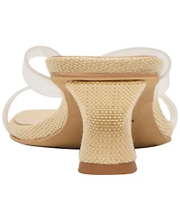 Dolce Vita Women's Brevel Vinyl Jelly Thong Low Block Heel Dress Sandals