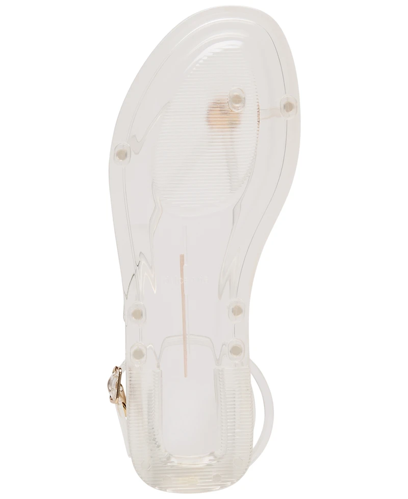 Dolce Vita Women's Kenley Vinyl Strappy Jewelry Stud Flat Sandals