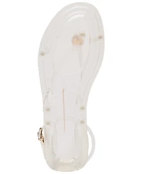 Dolce Vita Women's Kenley Vinyl Strappy Jewelry Stud Flat Sandals