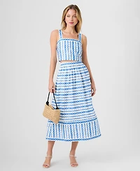 French Connection Women's Structured Taffeta Midi Skirt