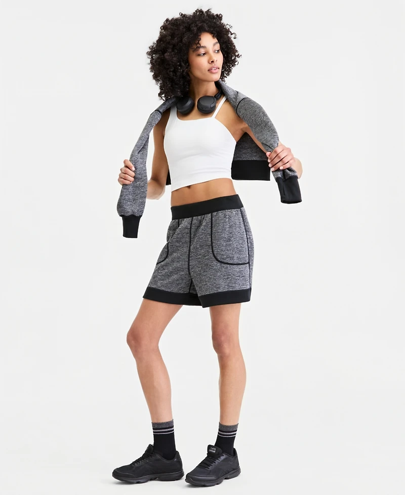 Id Ideology Women's Quilted Reversible Shorts, Macy's Exclusive