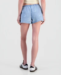 Vanilla Star Juniors' Seashell-Print Drawstring Shorts