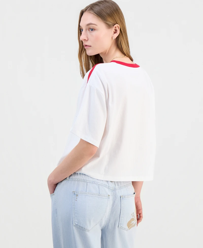 Vanilla Star Juniors' Embroidered Wide-Leg Jeans