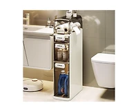 Homfan 4 Tier 30.7" h Bathroom Storage Cabinet, Slim Floor Cabinet for Living Room Bedroom