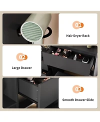 Gaomon 36" Makeup Vanity Desk with Led Lights, 4 Large Drawers, and 3 Lighting Modes