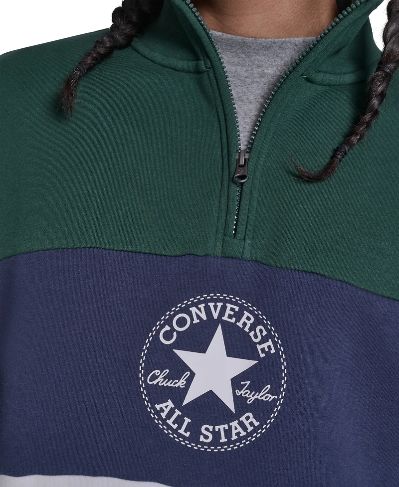 Converse Men's Regular-Fit Collared Neck Sweatshirt