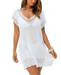 Cupshe Women's Fascinated White Cover-Up Mini Beach Dress