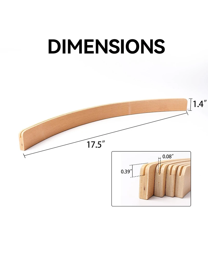 Gse Games & Sports Expert Set of 4 Playing Cards Holders, Wooden Curved Playing Card Racks for Kids, Adults and Seniors