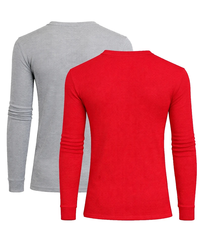 Galaxy By Harvic Men's Long-Sleeve V-Neck Thermal Shirt, 2-Pack