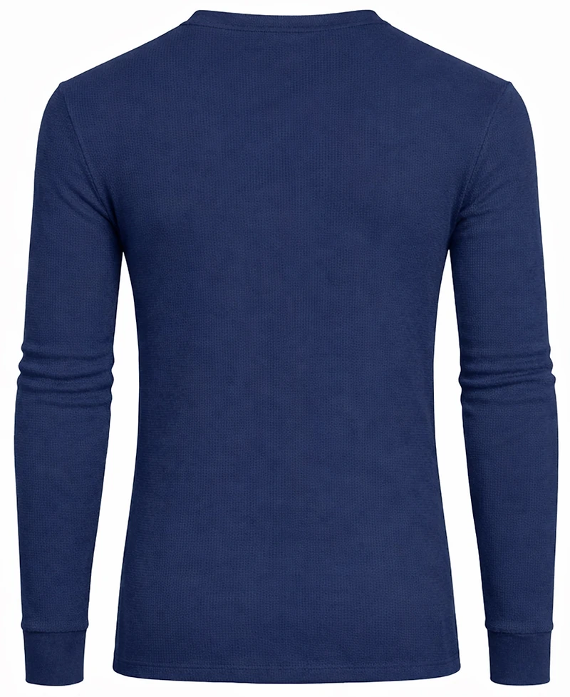 Galaxy By Harvic Men's Long-Sleeve Waffle-Knit V-Neck Thermal T-Shirt