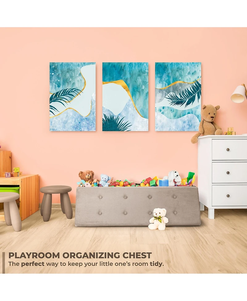 Sorbus 44 Inch Faux Suede Storage Bench