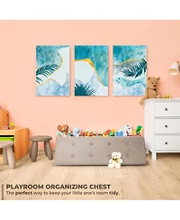 Sorbus 44 Inch Faux Suede Storage Bench