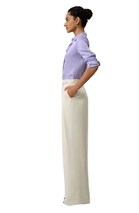 Lilysilk Women's Heavy-Weight Silk Crepe Wide-Leg Pant