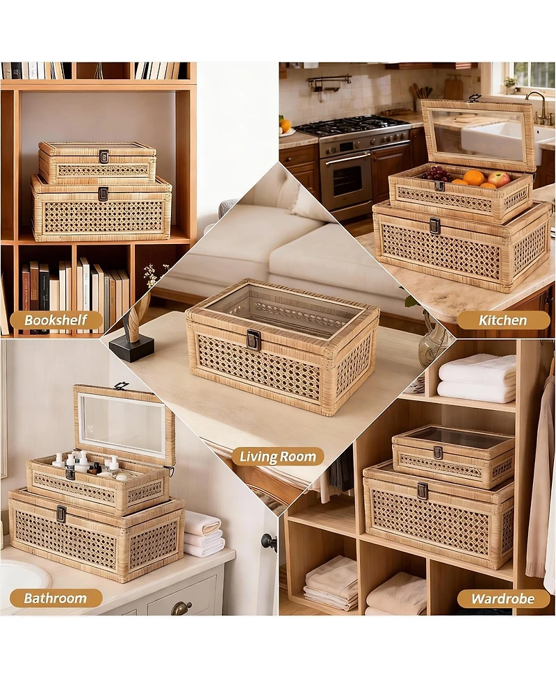 Yigii Natural Walnut Storage Box