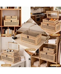 Yigii Natural Walnut Storage Box