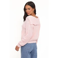 Petal and Pup Women's Amelia Oversize Collar Button Cardigan - Navy Xl