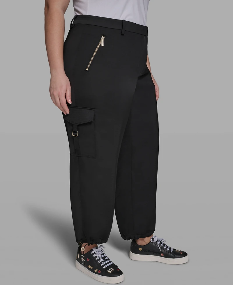 Karl Lagerfeld Paris Plus Bungee Cargo Pants