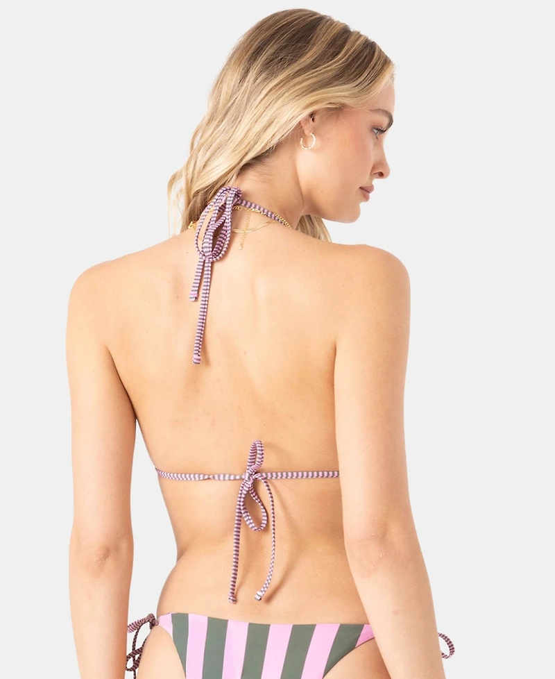 Roxy Women's Stripe Out Reversible Tiki Triangle Top