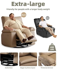 gaomon 27'' Oversized Massage Recliner Chair for Adults, Lounge with Vibrating and Heating