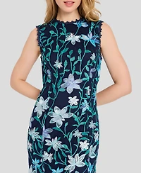 Tahari Asl Women's Scoop Neck Sleeveless Dress