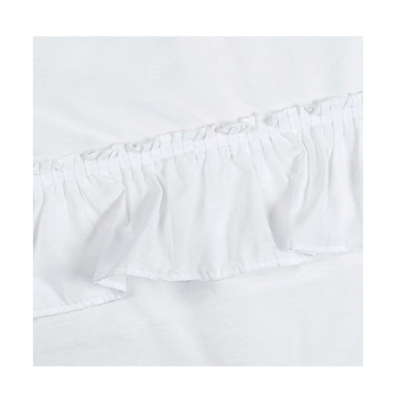 Ellis Curtain Stacey 1.5" Rod Pocket Ruffled Swag