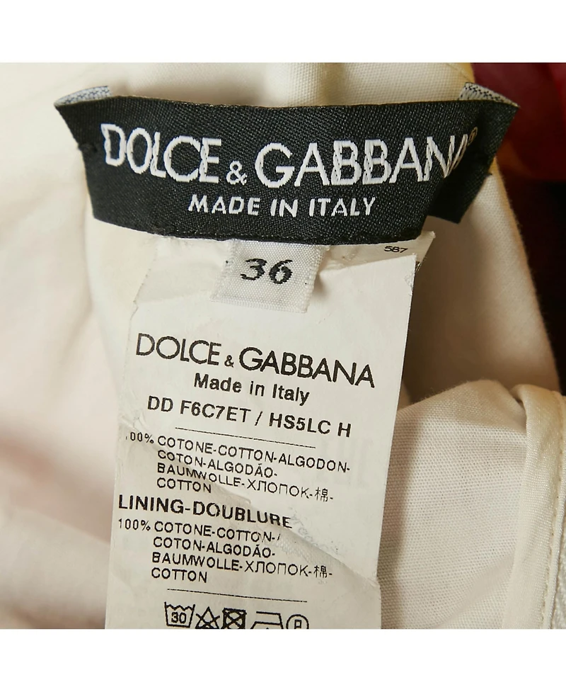 Pre-Owned Dolce & Gabbana Women's Floral Print Poplin Midi Dress