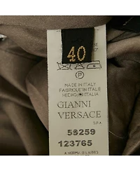 Pre-Owned Versace Women's Grey Silk Belted Halter Neck Mini Dress