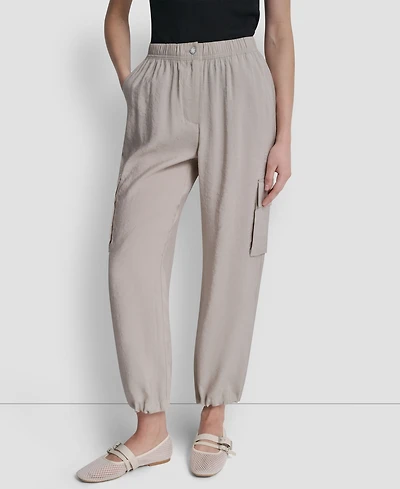 Dkny Women's Tumbled Twill Cargo Pants