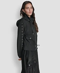 Dkny Women's Studded Hooded Anorak Jacket
