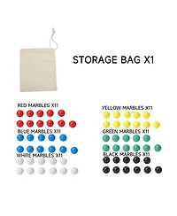 Gse Games & Sports Expert 11.5" Wood Chinese Checkers Board Game Set with 66 Colorful Wooden Marbles, Classic Board Game