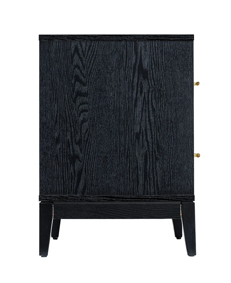Sango 22.40" Wood Shagreen 2-Drawer Nightstand